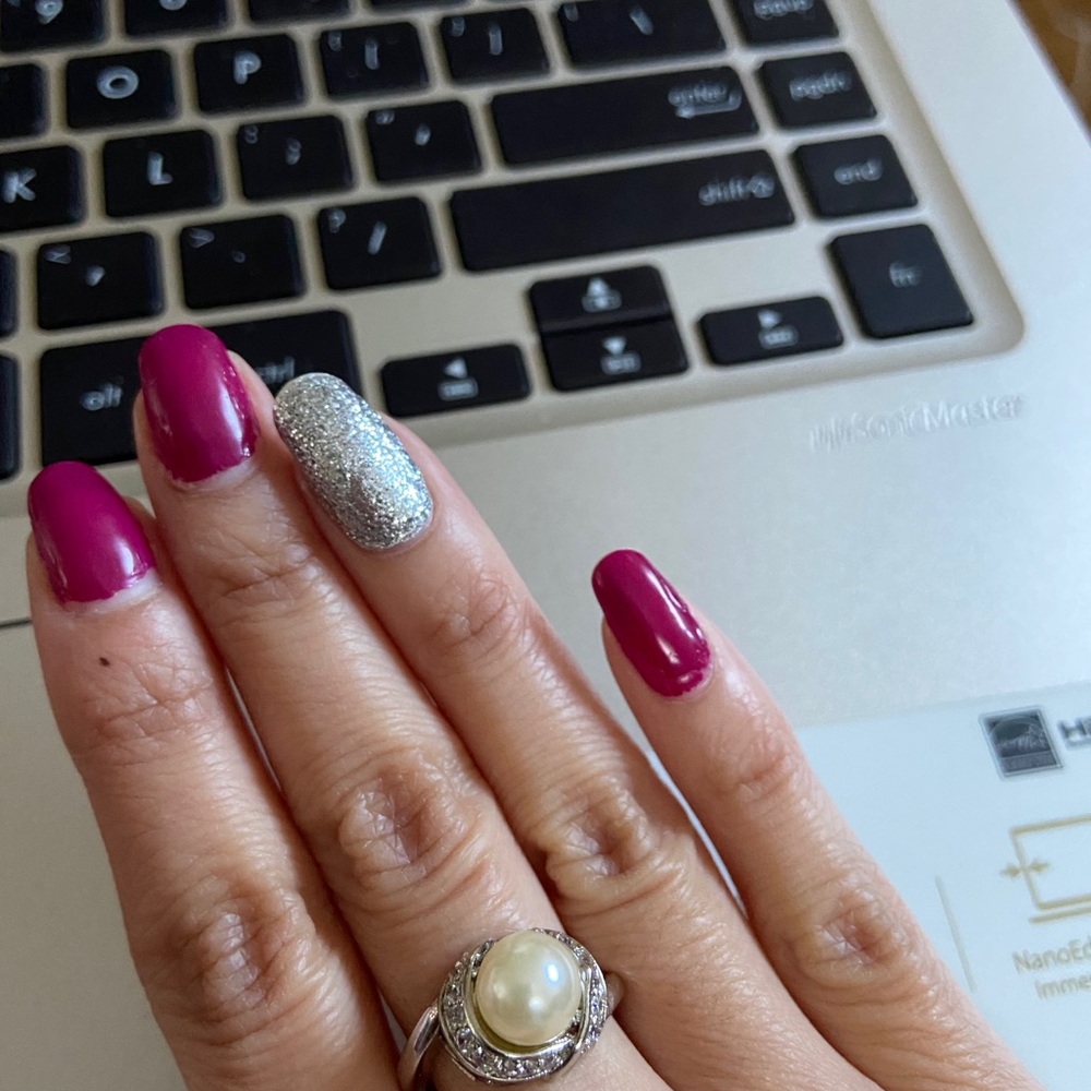 18K plated silver Austrian crystal simulated pearl - Picture 3 of 3